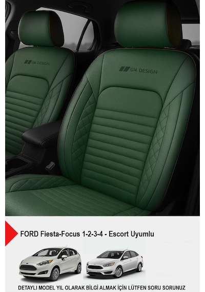 Naz Oto İstanbul Serisi Deri Oto Koltuk Kılıfı Ford Focus-fiesta-fordscort Uyumlu