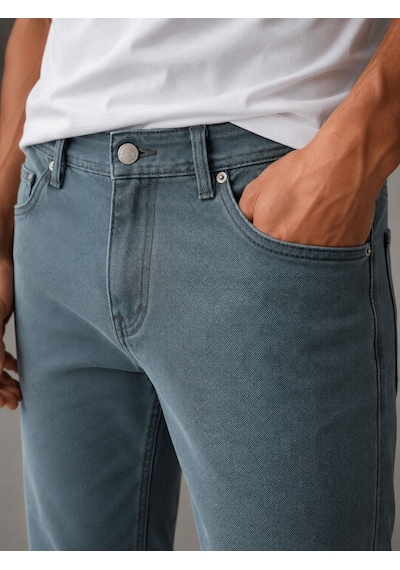 Denim Loni Captiva Regular Fit Likralı Erkek Örme Jean Pantolon 6644 Petrol
