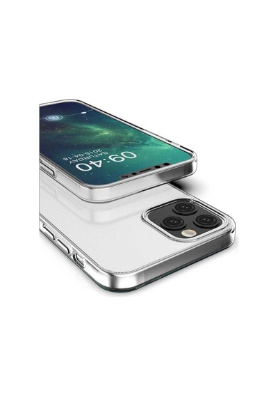 Apple Uyumlu iPhone 12 Pro Kılıf Zore Süper Silikon Kapak Renksiz