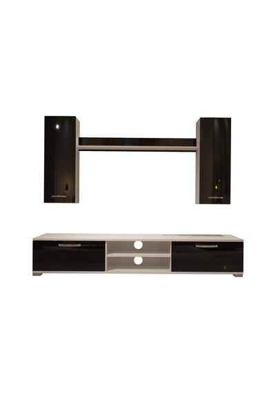 Decoraktiv Eko 5d Mdf Dvd Tv Ünitesi Tv Sehpası Beyaz - Siyah