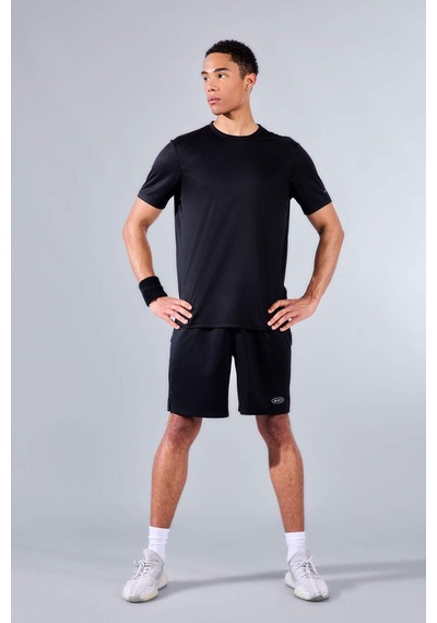 Defacto - Slim Fit Dar Kesim Bisiklet Yaka Çabuk Kuruyan Nefes Alabilen Esnek Kumaş Baskılı Sporcu Kısa Kollu Siyah Defacto - Slim Fit Dar Kesim Bisiklet Yaka Çabuk Kuruyan Nefes Alabilen Esnek Kumaş Baskılı Sporcu Kısa Kollu Siyah
