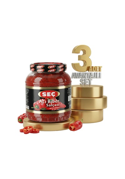 Seç Acı Biber Salçası 3x1600 Gr