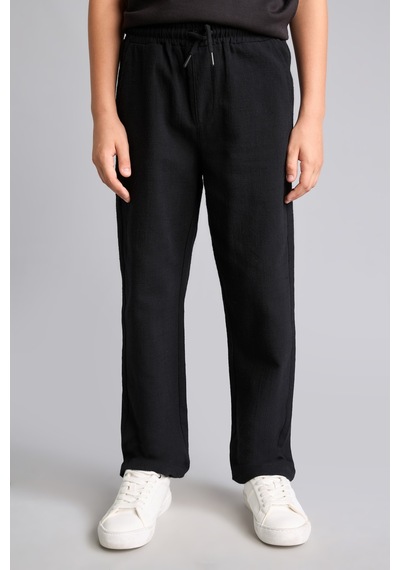 Defacto Klasik Düz Paça Kumaş Pantolon Erkek Çocuk H4584a826aubk27 Siyah-bk27