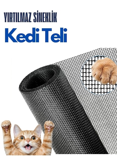 Yırtılmaz Sineklik Kedi Teli Pet Tül En-Boy - 120 CM-1 M