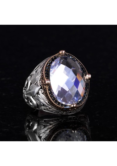 925 Ayar Gümüş Yüzükler İle Premium Üretilmiş Taşlar Kristal Üretilmiş Taş Gümüş