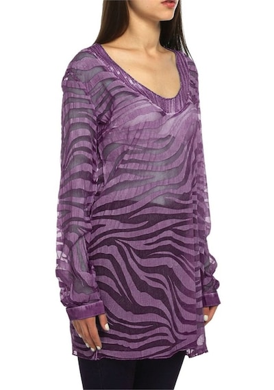 Bulalgiy Kadın Lila Ipek Plaj Tunik - Bga083450