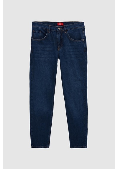 D's Damat Ds Damat Comfort Fit Lacivert Düz Jean Kot Beş Cepli Yıkamalı Denim Pantolon 3hcj3ort00103 101