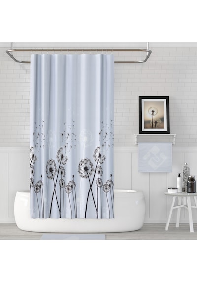 Karahindiba Çift Kanat Banyo Duş Perdesi 2x120x200 CM Çok Renkli