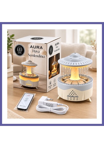 Bezos Kumandalı Led Yağmur Bulutu Hava Nemlendirici - Buhar & Koku Giderici Nıda