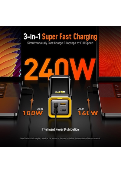 Aohi Starship 27.600 Mah 240w Pd3.1 Powerbank, Akıllı Dijital Gös Diğer