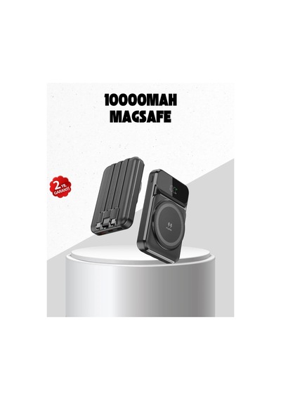 15w Kablosuz Şarj Özellikli 10000 Mah Powerbank Type-c Hızlı Şarj Antrasit Melanj