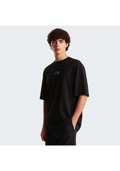 The North Face Liquid Logo Erkek Oversize T-shirt Nf0a8g9ujk31 Siyah