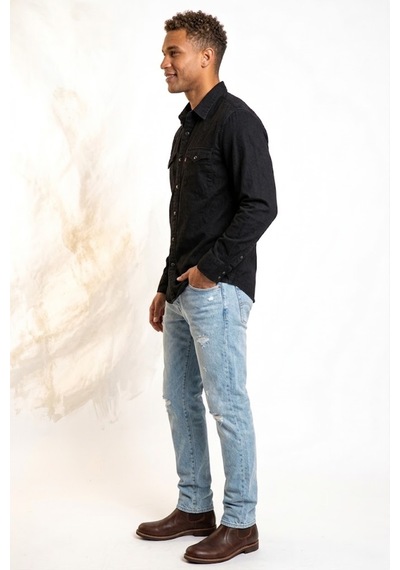 Levi's Western Erkek Kot Gömlek --mavi-- Koyu Siyah