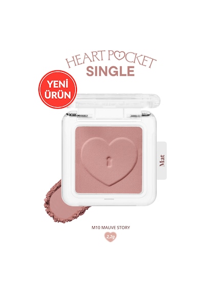 Peripera Heart Pocket Single M10 Mauve Story M10 Mauve Story