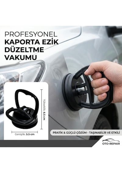 Vios Store Araç Göçük Giderici Mini Vantuz Siyah Kaporta Çektirme Aparatı
