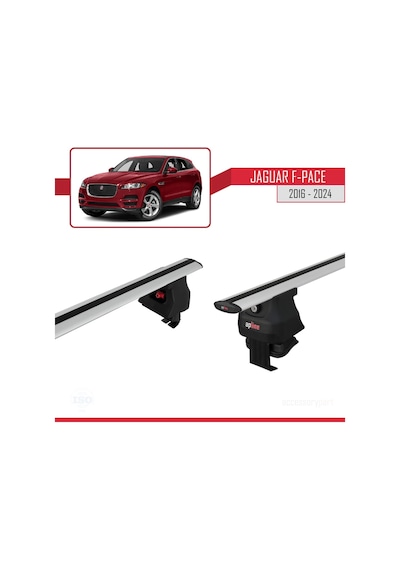 Jaguar F-pace 2016 Ve Sonrası İle Uyumlu Ace-4 Ara Atkı Tavan Barı Gri