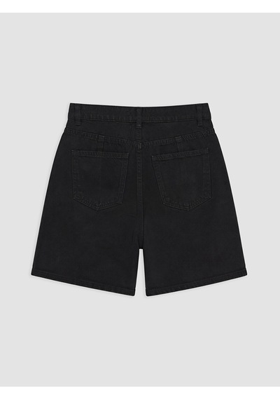 Lcwaıkıkı Petite Siyah Regular Fit Kadın Jean Şort