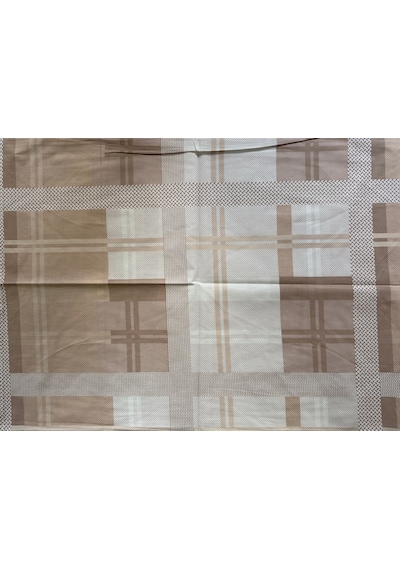 Tek Kişilik Nevresim Takımı %100 Pamuk 160x220 Lastikli Çarşaflı 100x200 Bej-kahverengi