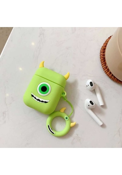Apple Uyumlu iPhone 1/2. Nesil  Koruyucu Bluetooth Kulaklık Kılıfı Figürlü Mu Airpods 1/2. Nesil