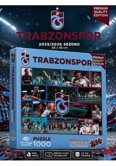 Mythos 1000 Parça Puzzle Trabzonspor 2025/2026 Sezonu 68 X 48 Cm Resmi Lisanslı