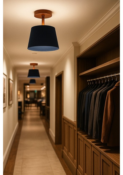 Coppernight Solo Plafonyer Avize-oturma Odası Salon Mutfak Kafe Ofis Otel İçin Lacivert