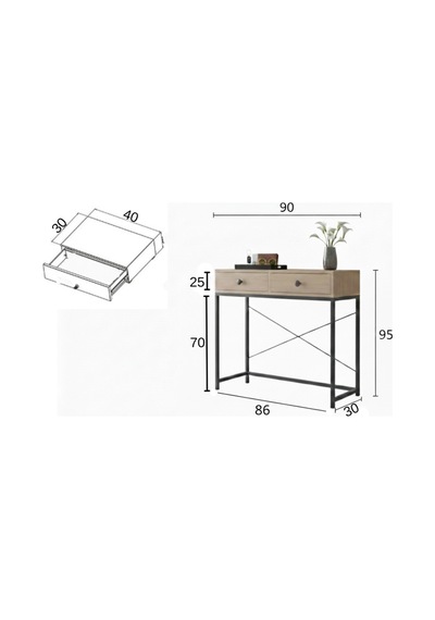 Lefalis 90cm Metal Ayaklı Dresuar Çekmeceli Dresuar Dekoratif Raflı Konsol Hol Sehpası Sonomo Sonomo Lefalis 90cm Metal Ayaklı Dresuar Çekmeceli Dresuar Dekoratif Raflı Konsol Hol Sehpası Sonomo Sonomo