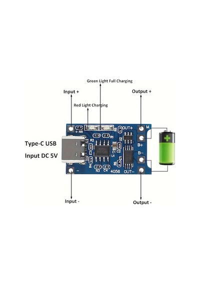 Cordial 10 Adet Mikro-10 5v 1a 18650 Lityum Pil Şarj Kartı Tp4056 Tip C Mikro Usb Şarj Modülü Koruma