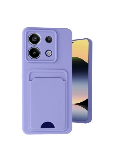 Xiaomi Redmi Note 13 Pro 5g Kılıf Kelvin Kartvizitli Silikon - Lila -