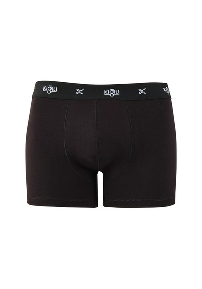 Kiğılı 2'Li Comfort Hipster Pamuklu Atlet & Boxer Seti Hy22Sykgab008 Siyah