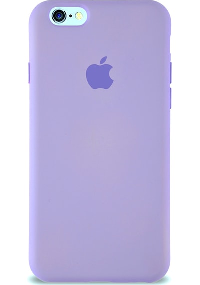 Apple Uyumlu iPhone 6s Plus Logolu Silikon Kılıf Altı Kapalı İçi Kadife Lansman Arka Kapak