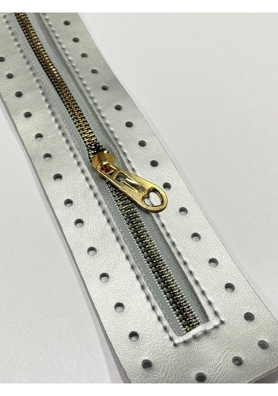 Karantuhafiye Derili Fermuar / Çanta Fermuarı / Kapak Fermuar 30 Cm Silver Silver Çok Renkli