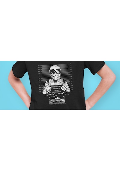 Bumeta Dunsfold Polis Departmanı Suçlu Çocuk Tişört T-shirt Siyah