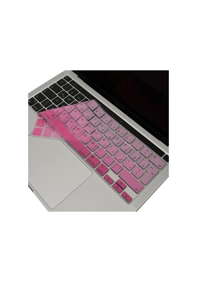 Arapça Klavye Apple Uyumlu MacBook Pro Kılıf M1-m2, 13inç Gradient Touchbarlı A2338 A2289 A2251 A2141 Uk Enter İle Pembe