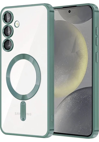 Newface Samsung Uyumlu Galaxy S23 Plus Kılıf Kross Magneticsafe Kapak Koyu Yeşil