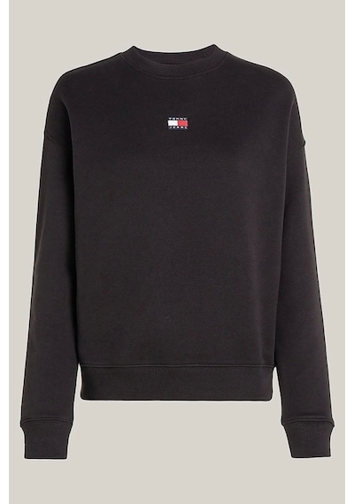 Tommy Hilfiger Kadın Badge Siyah Sweatshirt Siyah
