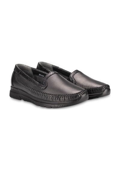 Forelli Laden-g Kadın Siyah 36-41 Deri Comfort Ayakkabı