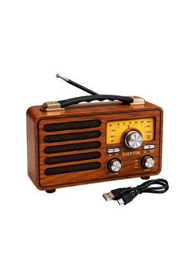 Everton Nostaljik Retro Tasarım Bluetooth Hoparlör Ve Radyo Rt-755 Yedek Pili