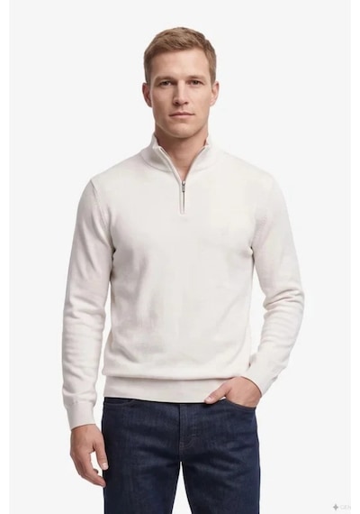 Nautica Erkek Bej Regular Fit Triko Kazak-24680