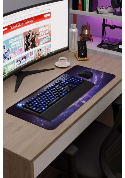 Mass Effect Kaymaz Dikişli Kauçuk Oyuncu Mousepad V4 - 70x30 Xl Gaming Mouse Pad Fare Altlığı