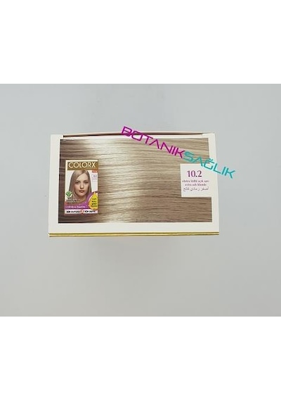 Colorx Bitkisel Saç Boyası Set - 10.2 Ekstra Küllü Açık Sarı