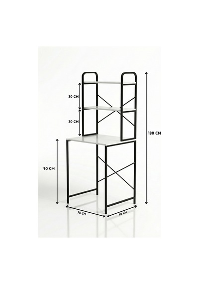 Çamaşır Makinesi Üstü Raf Siyah 70 Cm
