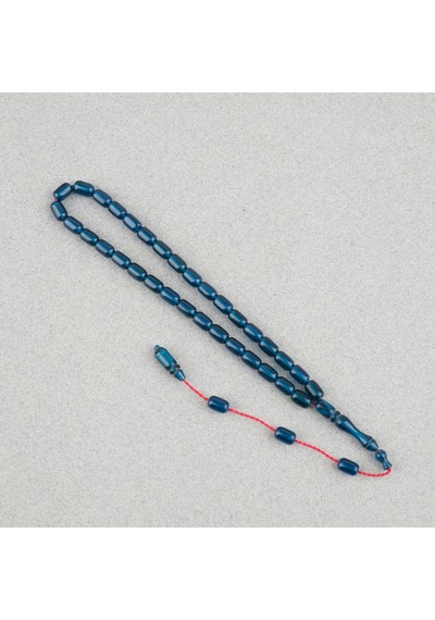Sıkma Kehribar Kapsül Kesim Sistemli Bilek Boy 5x8mm Tesbih Zümrüt Yeşili