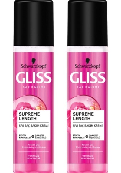 Schwarzkopf Gliss Supreme Length Sıvı Saç Bakım Kremi 2 x 200 ML