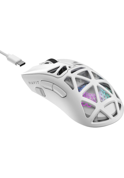 Gamenote Ms1042wb Tri-mode 24000 Dpı Rgb Kablosuz Oyuncu Mouse Beyaz