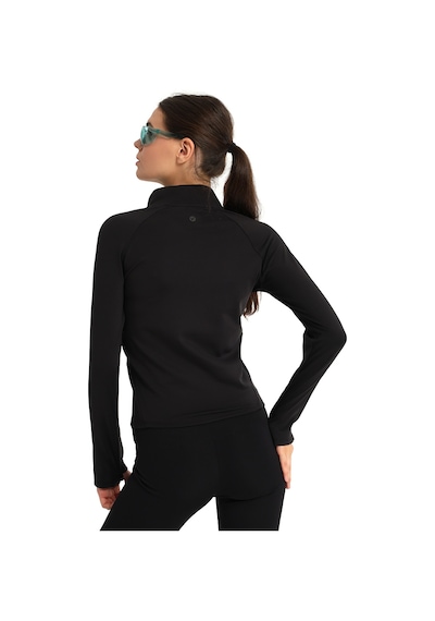 Sportive Dewey Half-zip Kadın Siyah Koşu T-shirt 25kk1033-syh 1776392 SIYAH