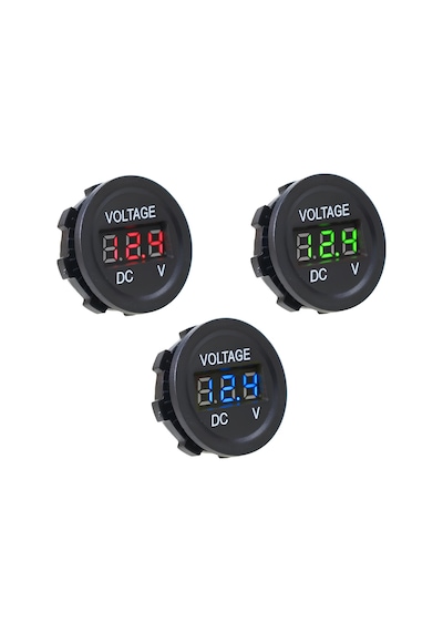 Speeduf Dc7v-30v Led Panel Mini Dijital Voltmetre - Yeşil