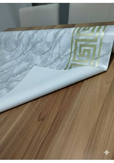 Masa Örtüsü Mermer Desen 140x100 Cm Elyaf Tabanlı Yeni Model Masa Çok Renkli