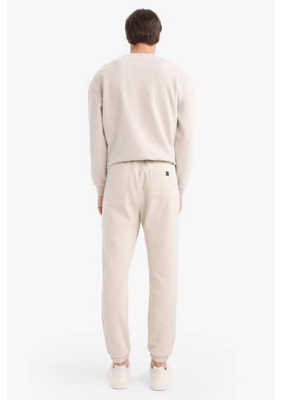 Defacto Slim Fit Dar Kesim Fermuar Cepli Pike Eşofman Altı D5258ax25aubg766 Bej
