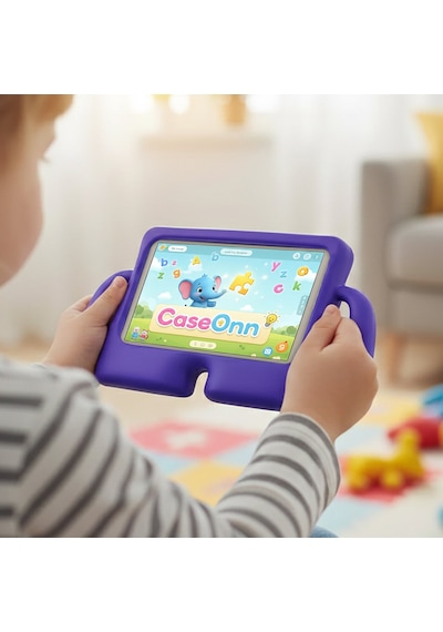 Caseonn Xiaomi Pad 5 / Pad 6 Kılıf Tutma Kollu Silikon Mor Diğer