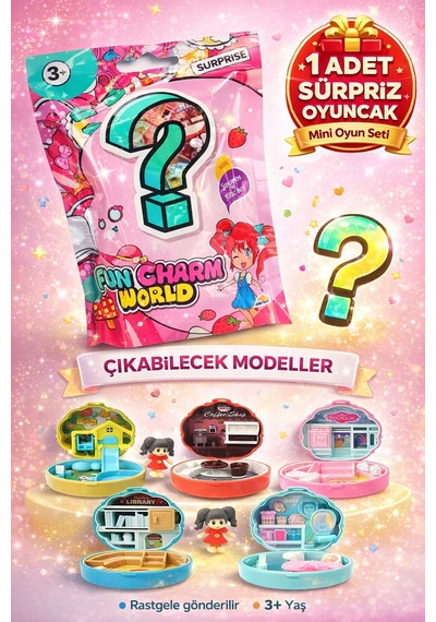 Taşınabilir Dollhouse Sürpriz Paket 1 Adet
